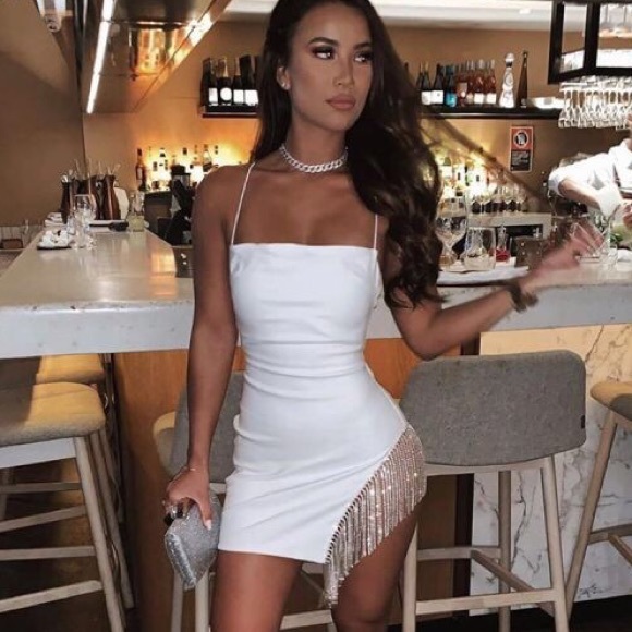 NEW White Dress with Tassel Detail - Picture 15 of 15